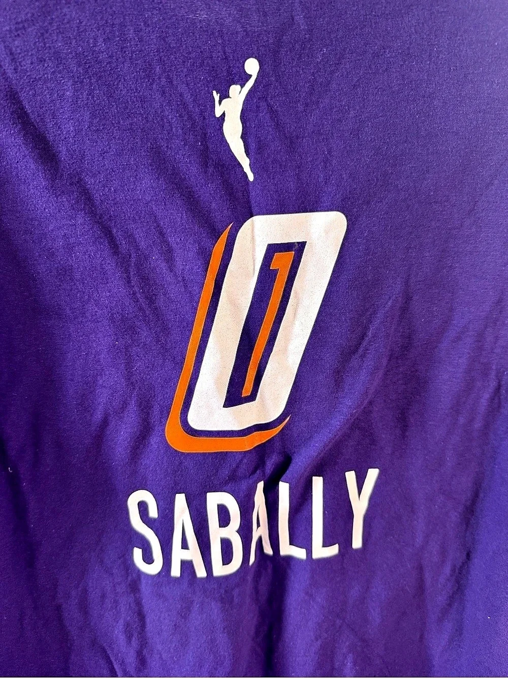 Nike Core Cotton SS Tee Phoenix Mercury Sabally #0 Purple Small NWT